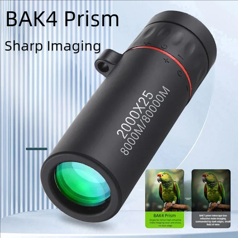 Telescópio Monóculo Portátil, Caça, olhar Aviões e ver coisas a longa Distancia