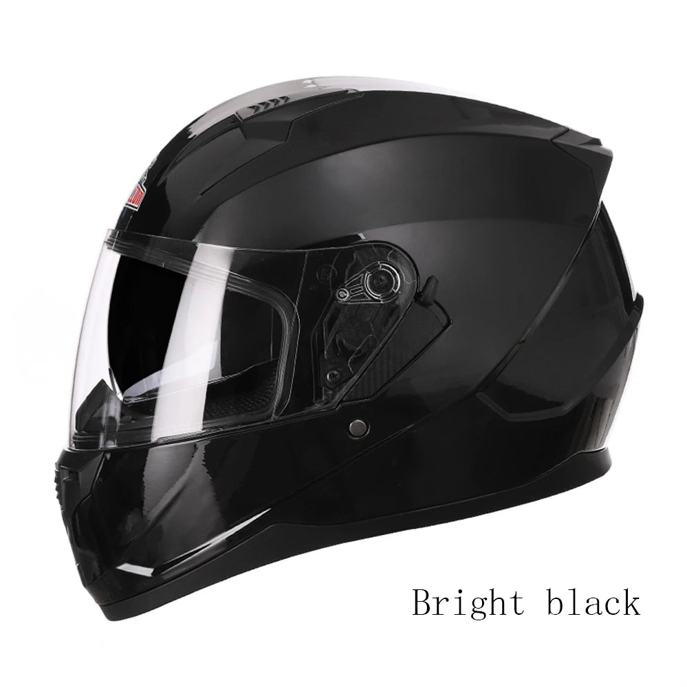 Motorcycle Helmet Full Face Double Lens Capacete Professional Men Women Four Seasons DOT ECE Approved Safety Protective Casco