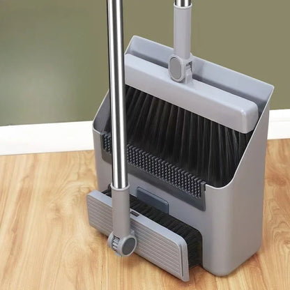 Vassoura pá escova 3 em 1 dobrável de cerdas macias duráveis e antiaderentes 2025