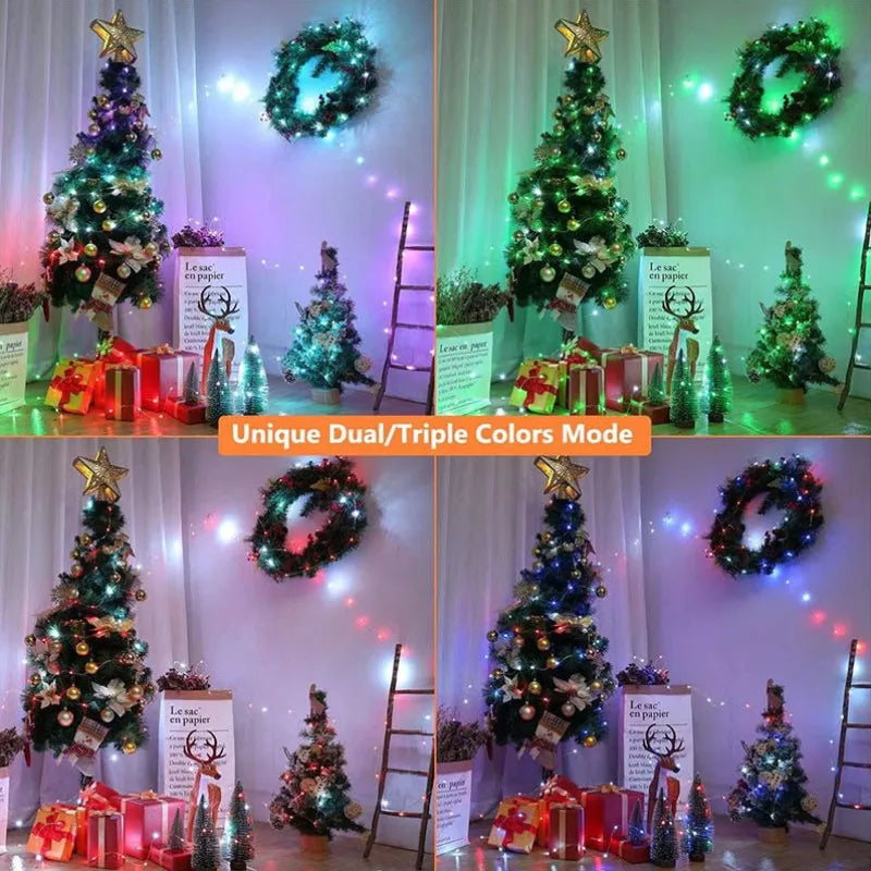 Luzez LED RGB USB 5M/10M/15M/20M com App Bluetooth, para Decoração de Natal, Casamento e Festa de Aniversário e muito Mais