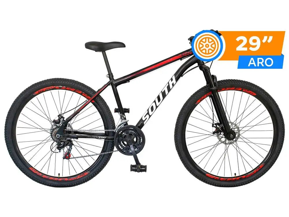 Bicicleta Aro 29 South Bike Sport Freio a Disco 21 Marchas