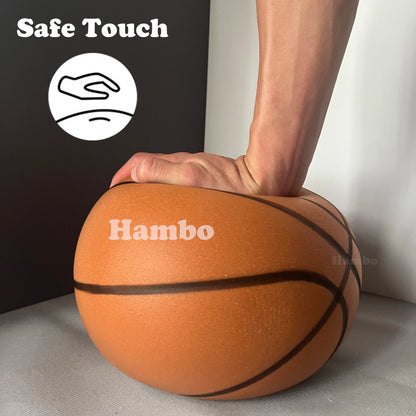Basquete Silencioso Tamanho 7# (29,5") 6#/5# Bola de Basquete de Espuma Interna Texturizada Sem Ar para Dribles Silenciosos Treinamento Bola Silenciosa Presente
