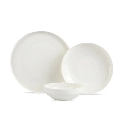 Conjuntos de Louça de Porcelana Peças Tigelas e Pratos Brancos Conjunto de Pratos Resistente a Riscos Tigela de Cerâmica