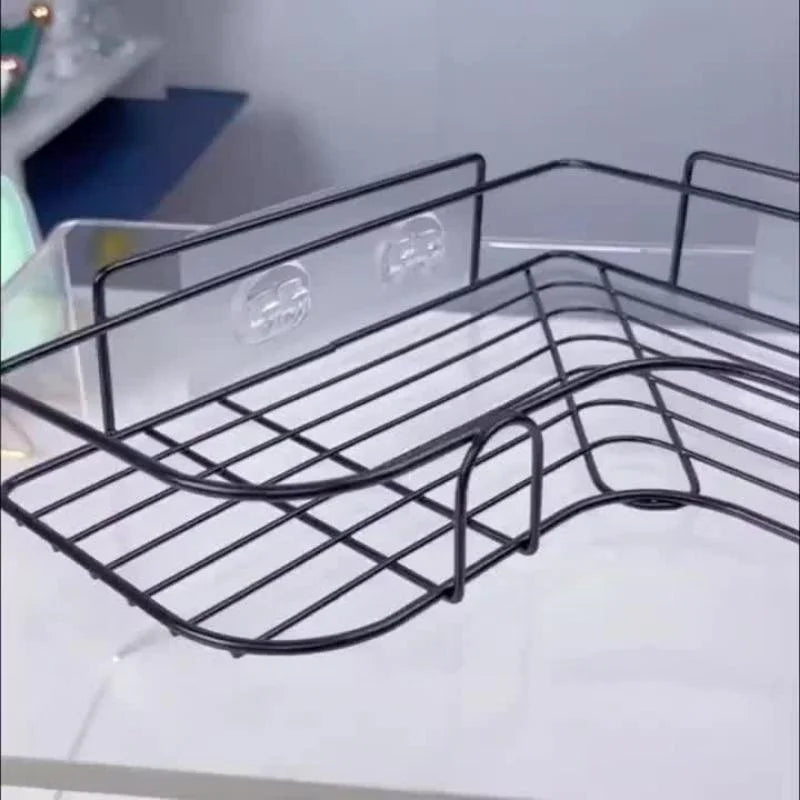 Prateleira de Banheiro Suporte para Shampoo Rack de Armazenamento Cozinha Sem Perfuração Prateleira Triangular Acessórios de Banheiro