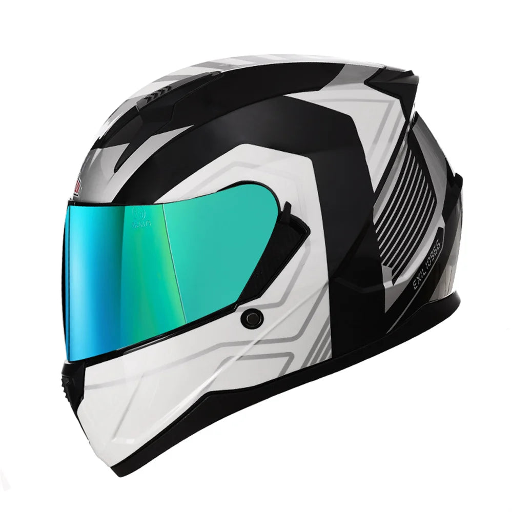 Motorcycle Helmet Full Face Double Lens Capacete Professional Men Women Four Seasons DOT ECE Approved Safety Protective Casco