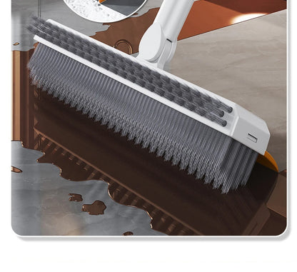 Escova de Limpeza com Cabo Longo Ajustável Escalável Multifuncional para Banheiro, Limpeza de Piso, Raspador de Silicone, Vassoura Mágica, Limpador de Vidros
