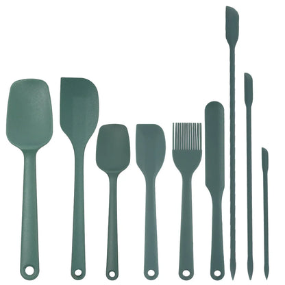Conjunto de Utensílios de Silicone para Assar 6 peças / 9 peças Raspador de Creme, Pincel de Óleo, Resistente ao Calor, Grau Alimentício, Utensílios para Churrasco e Cozinha