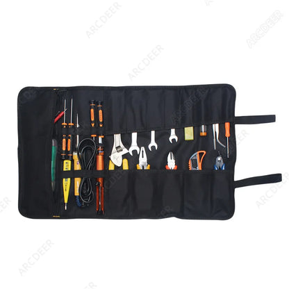 Roll Up Tool Bag Organizer 22 Pouches Compact Portable Tool Storage Bag Waterproof Small Tool Bag for Car Mechanic Electrician