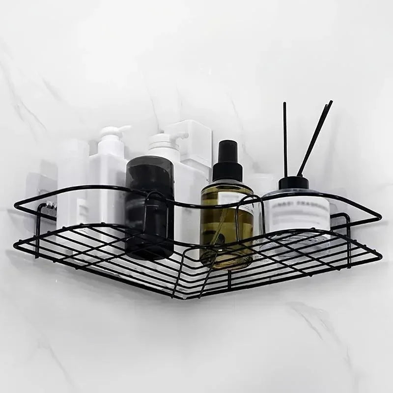 Prateleira de Banheiro Suporte para Shampoo Rack de Armazenamento Cozinha Sem Perfuração Prateleira Triangular Acessórios de Banheiro