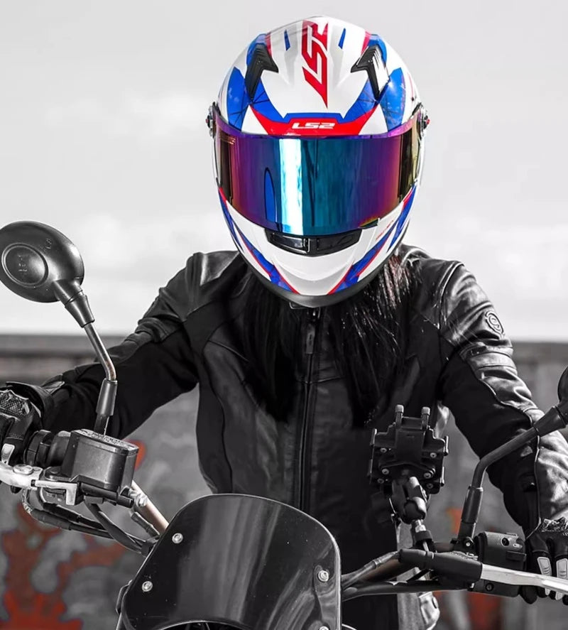 Capacete de Motociclista LS2 FF358 Preto e Branco Capacetes Full Face Tamanho Brasileiro LS2 FF358 Preto e Rosa Novo Capacete L-XXXL Forro FF358