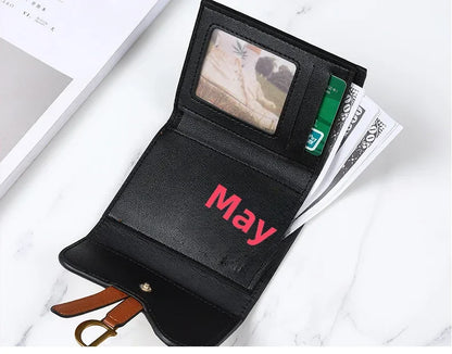 Carteira Feminina Estilo Vintage Novo Modelo Bolsa de Moedas com D-clip Multiuso Grande Capacidade Porta Cartão e Moedas para Comércio Internacional