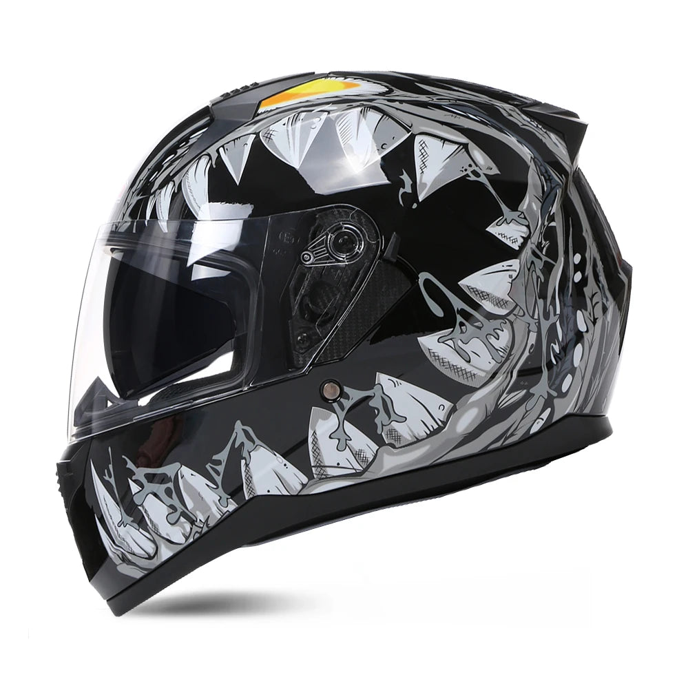 Motorcycle Helmet Full Face Double Lens Capacete Professional Men Women Four Seasons DOT ECE Approved Safety Protective Casco
