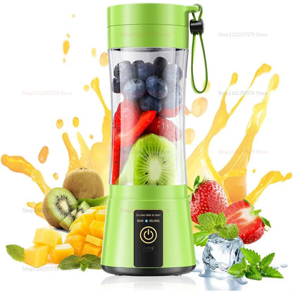 Liquidificador de suco doméstico de 380ml, mini espremedor elétrico USB recarregável, eletrodoméstico para uso doméstico