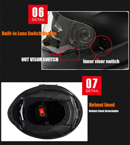 Full Face Motorcycle Helmets Latest Downhill Racing Motorbike Riding Casco Capacete De Moto DOT Approved For Men Women Kask