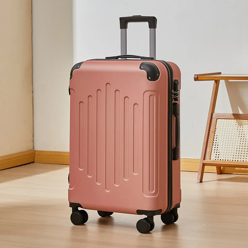 Mala de 20/24 polegadas com Rodas Universais e Cadeado de Combinação, Mala de Viagem de Grande Capacidade