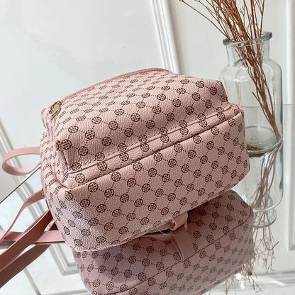 Polka Dot Women Backpack 2025 Fashion PU Leather Large Capacity Bookbag Casual Print Daypack For School College Girls