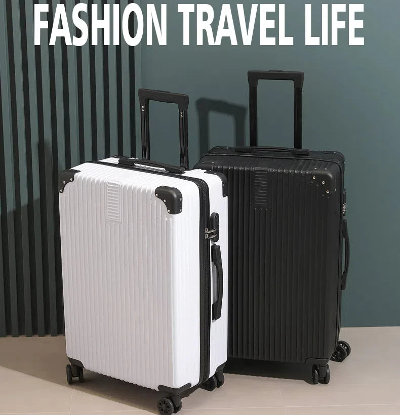 Mala de Rodinhas 20 24 26 28" Maleta de Viagem com Rodas, Cadeado de Combinação, Bagagem de Mão