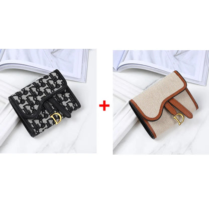 Carteira Feminina Estilo Vintage Novo Modelo Bolsa de Moedas com D-clip Multiuso Grande Capacidade Porta Cartão e Moedas para Comércio Internacional