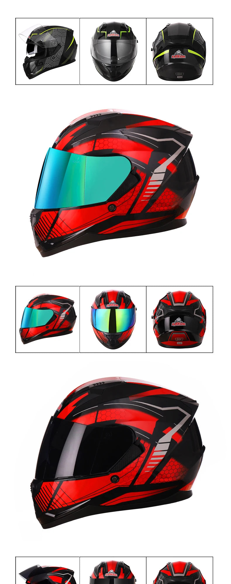 Motorcycle Helmet Full Face Double Lens Capacete Professional Men Women Four Seasons DOT ECE Approved Safety Protective Casco