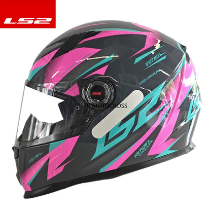 Capacete de Motociclista LS2 FF358 Preto e Branco Capacetes Full Face Tamanho Brasileiro LS2 FF358 Preto e Rosa Novo Capacete L-XXXL Forro FF358