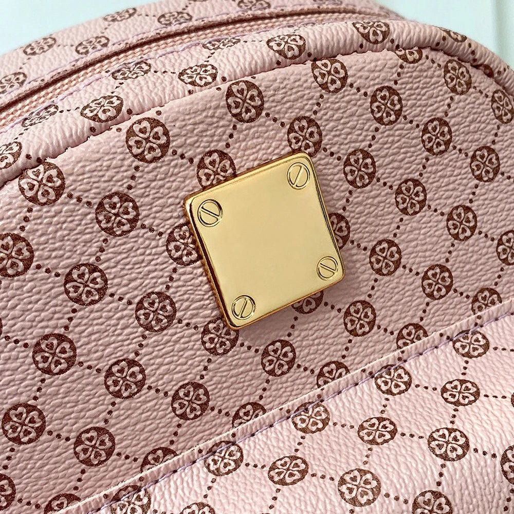 Polka Dot Women Backpack 2025 Fashion PU Leather Large Capacity Bookbag Casual Print Daypack For School College Girls