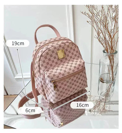 Classic floral material backpack for women, fashionable student backpack for women, daily shopping bag for women