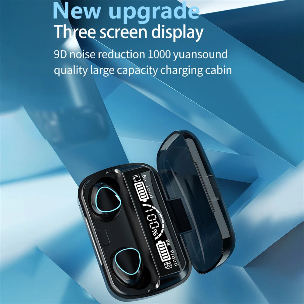 TWS Wireless Earphones Bluetooth Headphones in ear Earbuds HiFi Stereo Noise Reduction Headsets LED Display for Xiaomi Huawei