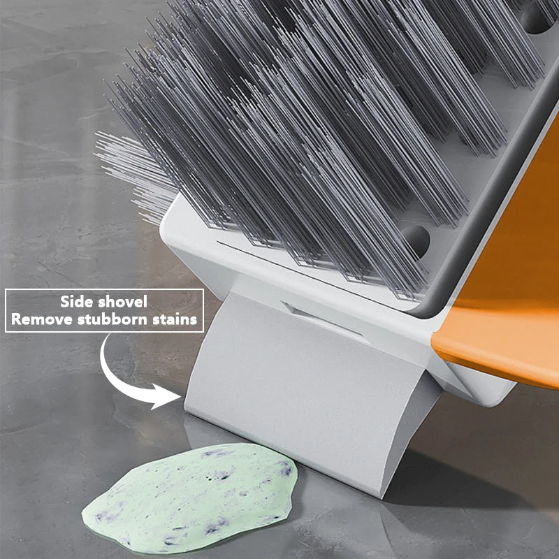 Escova de Limpeza com Cabo Longo Ajustável Escalável Multifuncional para Banheiro, Limpeza de Piso, Raspador de Silicone, Vassoura Mágica, Limpador de Vidros