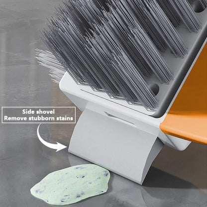 Escova de Limpeza com Cabo Longo Ajustável Escalável Multifuncional para Banheiro, Limpeza de Piso, Raspador de Silicone, Vassoura Mágica, Limpador de Vidros