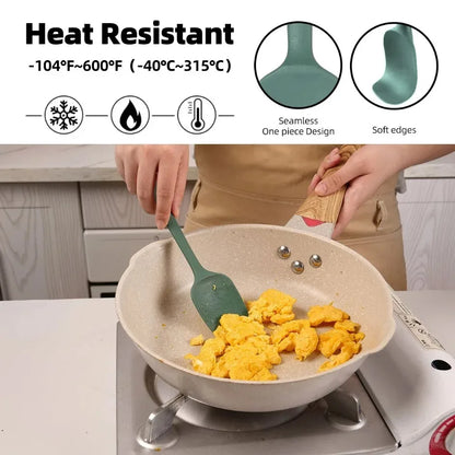 Conjunto de Utensílios de Silicone para Assar 6 peças / 9 peças Raspador de Creme, Pincel de Óleo, Resistente ao Calor, Grau Alimentício, Utensílios para Churrasco e Cozinha
