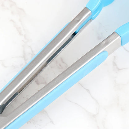 Pegador de Silicone para Churrasco, Cozinha, Salada, Pão, Pegador Antiaderente para Churrasco, Clipes e Grampos de Aço Inoxidável, Ferramentas e Gadgets