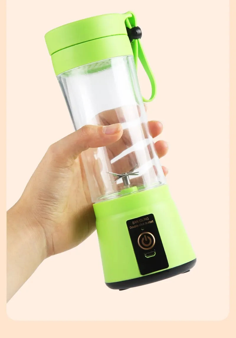Liquidificador de suco doméstico de 380ml, mini espremedor elétrico USB recarregável, eletrodoméstico para uso doméstico