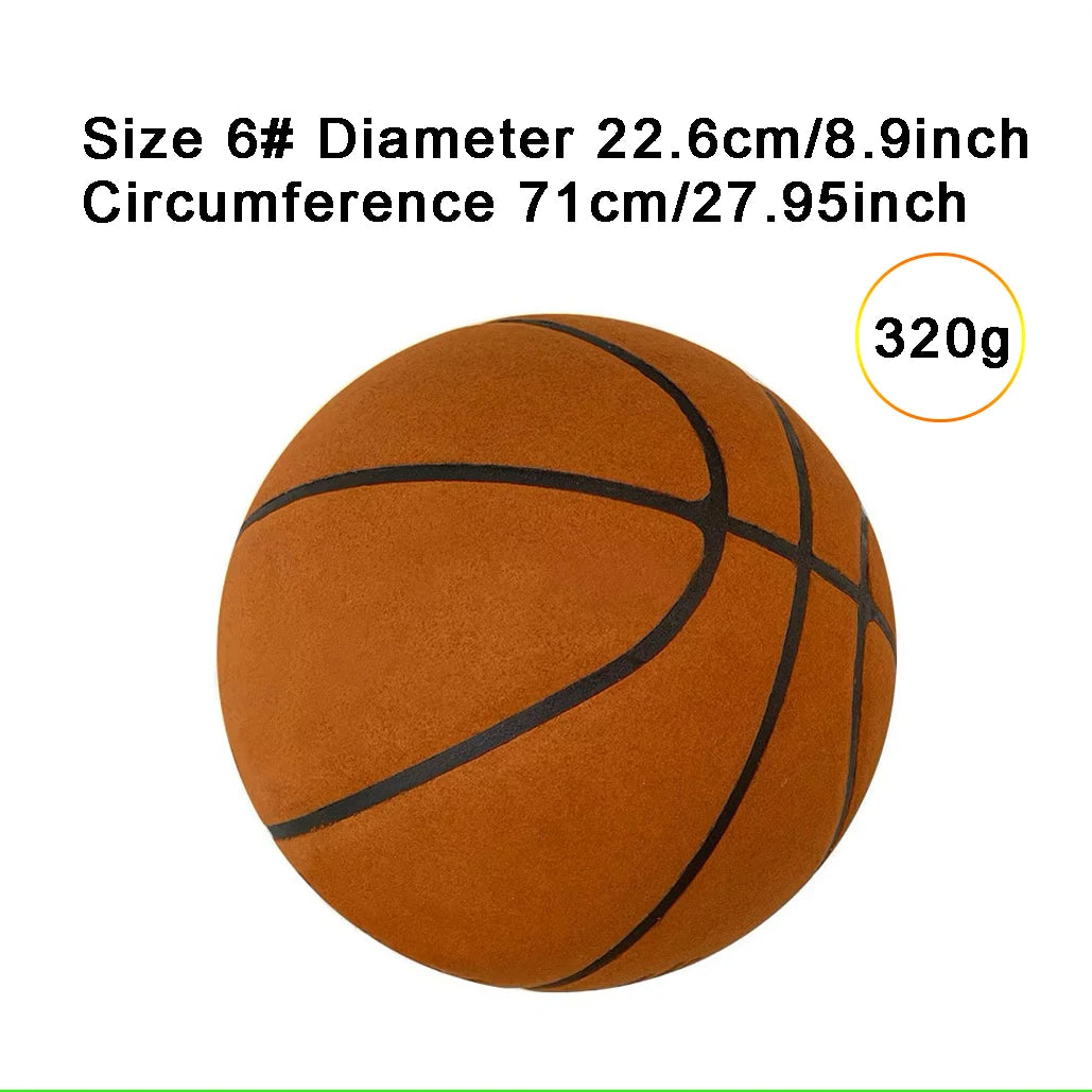 Basquete Silencioso Tamanho 7# (29,5") 6#/5# Bola de Basquete de Espuma Interna Texturizada Sem Ar para Dribles Silenciosos Treinamento Bola Silenciosa Presente