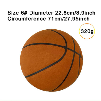 Basquete Silencioso Tamanho 7# (29,5") 6#/5# Bola de Basquete de Espuma Interna Texturizada Sem Ar para Dribles Silenciosos Treinamento Bola Silenciosa Presente