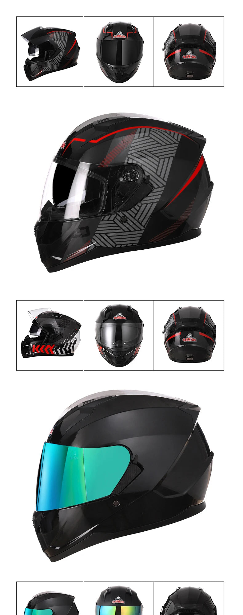 Motorcycle Helmet Full Face Double Lens Capacete Professional Men Women Four Seasons DOT ECE Approved Safety Protective Casco