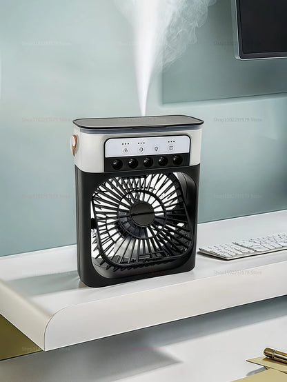 Portable Small Air Cooler Fan with LED Night Light Humidifier Portable Air Conditioner for Home Office Bedroom Personal Cooler