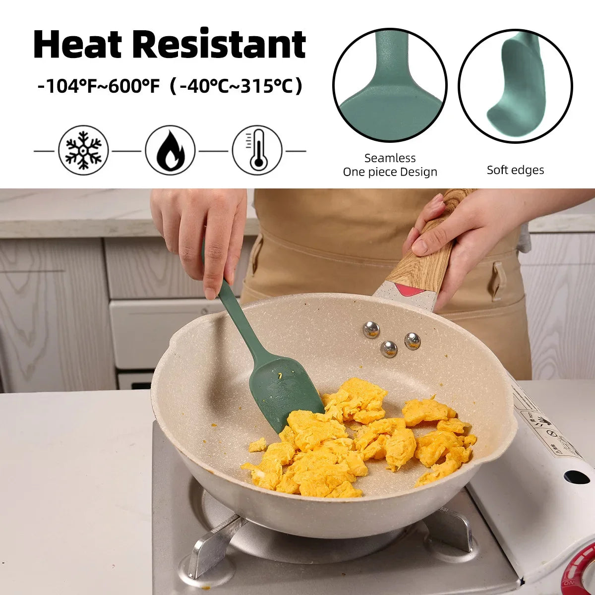 Conjunto de Utensílios de Silicone para Assar 6 peças / 9 peças Raspador de Creme, Pincel de Óleo, Resistente ao Calor, Grau Alimentício, Utensílios para Churrasco e Cozinha