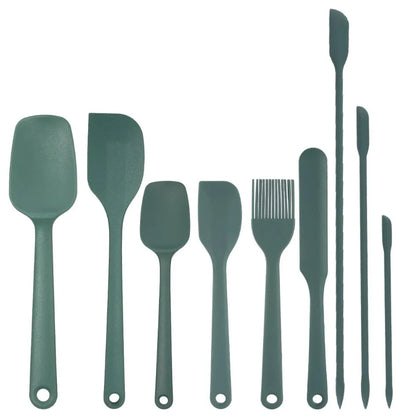 Conjunto de Utensílios de Silicone para Assar 6 peças / 9 peças Raspador de Creme, Pincel de Óleo, Resistente ao Calor, Grau Alimentício, Utensílios para Churrasco e Cozinha