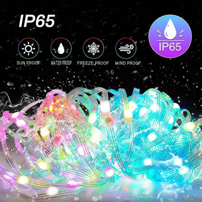 Luzez LED RGB USB 5M/10M/15M/20M com App Bluetooth, para Decoração de Natal, Casamento e Festa de Aniversário e muito Mais