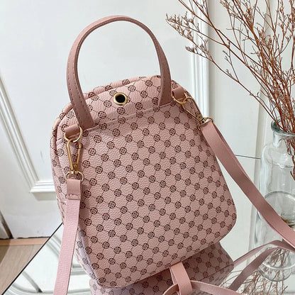 Polka Dot Women Backpack 2025 Fashion PU Leather Large Capacity Bookbag Casual Print Daypack For School College Girls