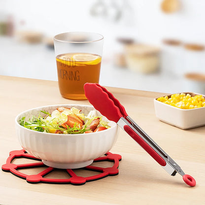 Pegador de Silicone para Churrasco, Cozinha, Salada, Pão, Pegador Antiaderente para Churrasco, Clipes e Grampos de Aço Inoxidável, Ferramentas e Gadgets