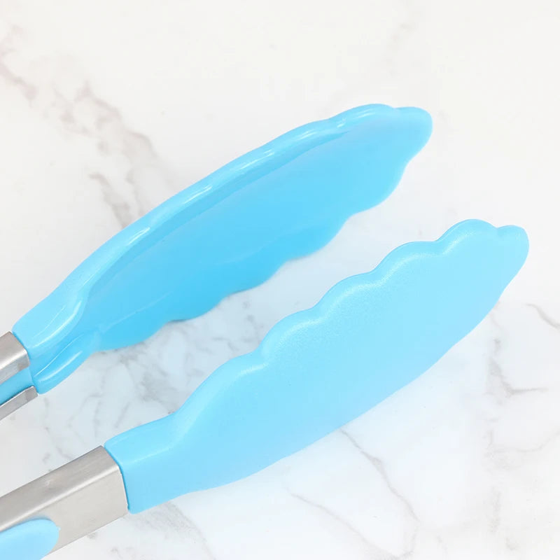 Pegador de Silicone para Churrasco, Cozinha, Salada, Pão, Pegador Antiaderente para Churrasco, Clipes e Grampos de Aço Inoxidável, Ferramentas e Gadgets