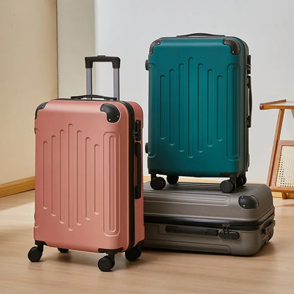 Mala de 20/24 polegadas com Rodas Universais e Cadeado de Combinação, Mala de Viagem de Grande Capacidade