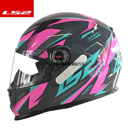 Capacete de Motociclista LS2 FF358 Preto e Branco Capacetes Full Face Tamanho Brasileiro LS2 FF358 Preto e Rosa Novo Capacete L-XXXL Forro FF358