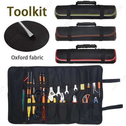Roll Up Tool Bag Organizer 22 Pouches Compact Portable Tool Storage Bag Waterproof Small Tool Bag for Car Mechanic Electrician